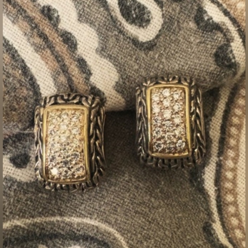 Vintage Sterling Silver Clip Earrings